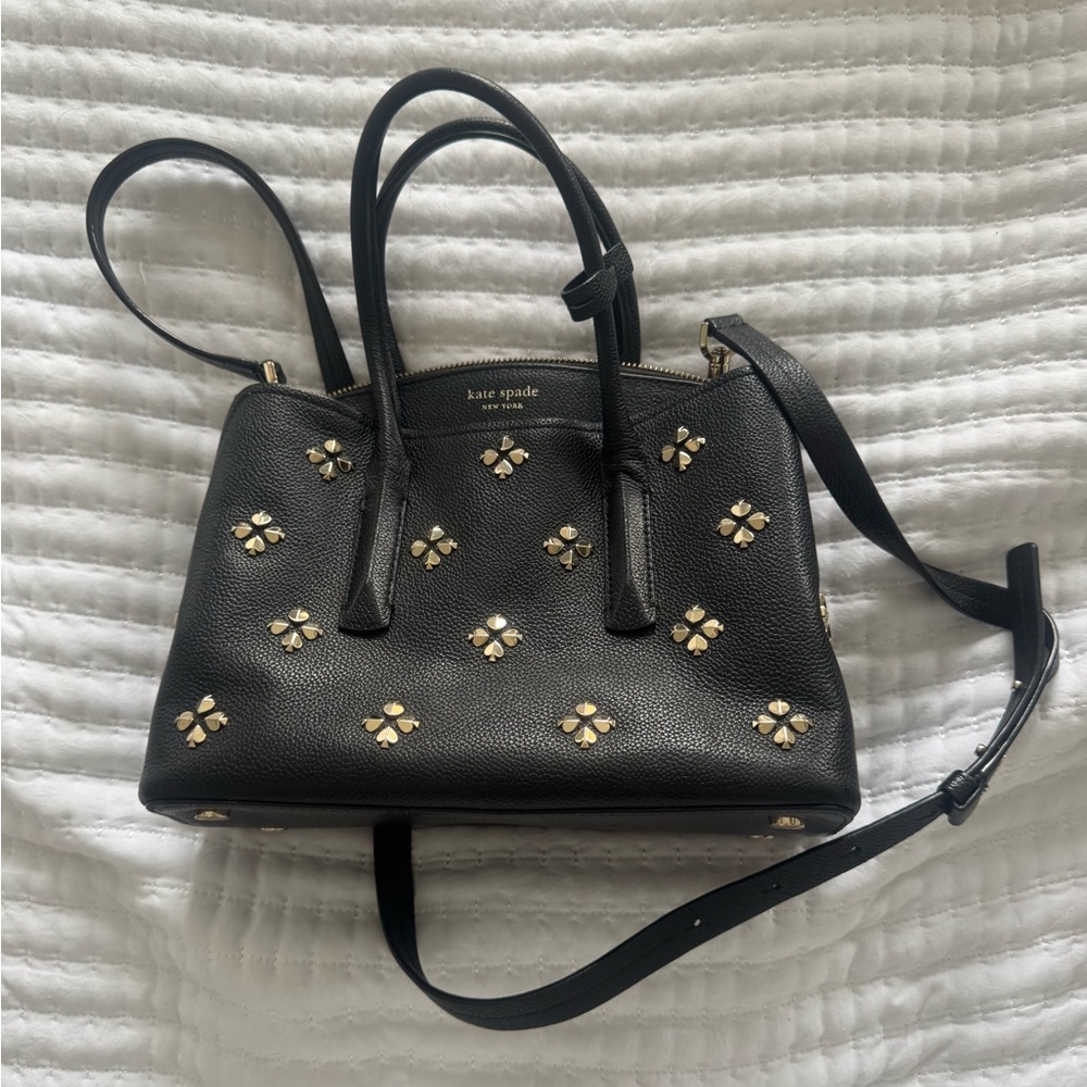 Kate Spade Black Handbag with Gold Accents